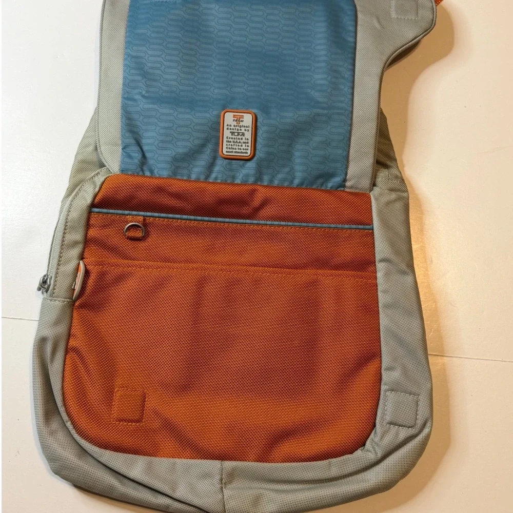 TUMI T-Tech Crossbody Messenger Bag Tan Orange Ballistic Nylon Tech Bag